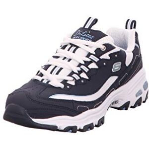 Skechers Dámské tenisky D'lites Biggest Fan Sneaker, Navy Trubuck White Mesh Carolina Blue Trim Skechers Dámské tenisky D'lites Biggest Fan Sneaker, Navy Trubuck White Mesh Carolina Blue Trim