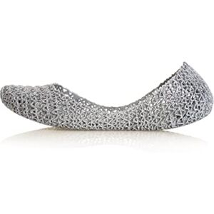 Melissa Dámské Campana Papel VII uzavřené baleríny, stříbrná, 39 EU Melissa Dámské Campana Papel VII uzavřené baleríny, stříbrná, 39 EU