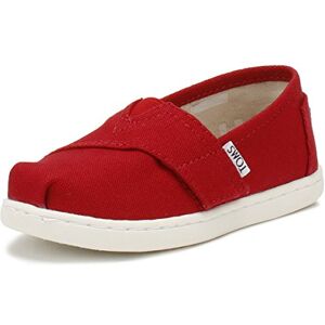 TOMS Unisex Alpargata dětské ploché pantofle, červená TOMS Unisex Alpargata dětské ploché pantofle, červená