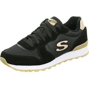 Skechers Dámské tenisky Og 85 Gold'n Gurl, Black Suede Nylon Mesh Rose Gold Trim Skechers Dámské tenisky Og 85 Gold'n Gurl, Black Suede Nylon Mesh Rose Gold Trim
