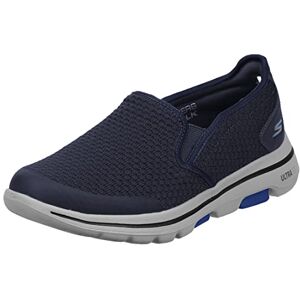 Skechers Pánské Gowalk 5 Apprize-Double Gore Slip On Performance turistické boty tenisky, Navy Textile Synthetic White Trim Skechers Pánské Gowalk 5 Apprize-Double Gore Slip On Performance turistické boty tenisky, Navy Textile Synthetic White Trim