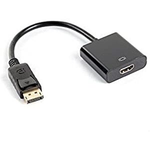 Lanberg AD-0009-BK Displayport 1.1A (19Pol) konektor na HDMI (1. 4)" zdířka adaptér s kabelem, 20 cm černý Lanberg AD-0009-BK Displayport 1.1A (19Pol) konektor na HDMI (1. 4)" zdířka adaptér s kabelem, 20 cm černý