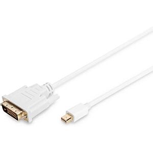 Digitus mini DisplayPort adaptérový kabel miniDP DVI (24+1) Full-HD 1080p/60Hz Displayport 1. 1a 2. 0m se zamykáním vhodné pro monitory, grafické karty bílý Digitus mini DisplayPort adaptérový kabel miniDP DVI (24+1) Full-HD 1080p/60Hz Displayport 1. 1a 2. 0m se zamykáním vhodné pro monitory, grafické karty bílý