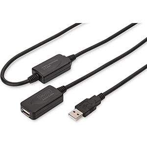 Digitus Aktivní USB 2. 0 prodlužovací kabel – 20 m – USB-A konektor na zdířce – Repeater USB kabel s Plug & Play – až 480 Mbit/s – napájení přes USB – černý Digitus Aktivní USB 2. 0 prodlužovací kabel – 20 m – USB-A konektor na zdířce – Repeater USB kabel s Plug & Play – až 480 Mbit/s – napájení přes USB – černý