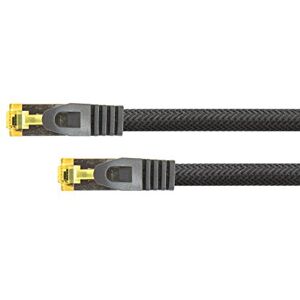 Python RJ45 Ethernet LAN propojovací kabel s Cat. 7 trubkovým kabelem, s ochranou nosních nosů RNS a nylonovým opletením, S/FTP, PiMF, bez halogenů, 500 MHz, OFC, 10 gigabitů černý, 7,5 m Python RJ45 Ethernet LAN propojovací kabel s Cat. 7 trubkovým kabelem, s ochranou nosních nosů RNS a nylonovým opletením, S/FTP, PiMF, bez halogenů, 500 MHz, OFC, 10 gigabitů černý, 7,5 m
