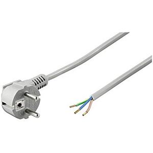 Goobay 50082 závitový napájecí kabel / otevřené konce kabelů & lisované dutinky kabelů / 90 stupňů ochranný kontakt zástrčka / univerzální síťový kabel / šedá / 2 m Goobay 50082 závitový napájecí kabel / otevřené konce kabelů & lisované dutinky kabelů / 90 stupňů ochranný kontakt zástrčka / univerzální síťový kabel / šedá / 2 m