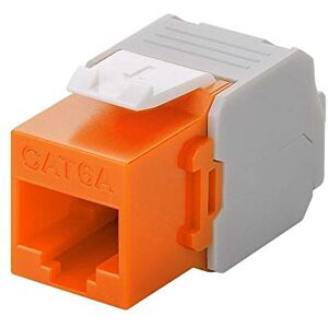 Goobay 90690 Keystone modul RJ45 zdířka / CAT 6A síťová zástrčka 500 MHz / UTP Ethernet zdířka 8P8C / LSA montáž pro 5 9 mm síťový kabel / oranžová Goobay 90690 Keystone modul RJ45 zdířka / CAT 6A síťová zástrčka 500 MHz / UTP Ethernet zdířka 8P8C / LSA montáž pro 5 9 mm síťový kabel / oranžová
