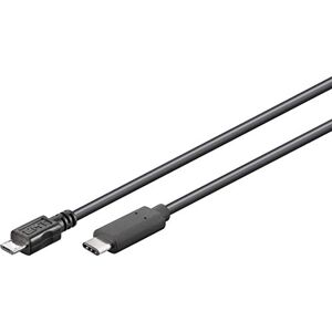 Goobay 67993 USB-C na Micro USB B kabel k mobilnímu telefonu / Micro USB 2.0 typ B konektor / 480 Mbits kabel adaptéru 2,5 Watt / měděný vodič / černý / 1 metr Goobay 67993 USB-C na Micro USB B kabel k mobilnímu telefonu / Micro USB 2.0 typ B konektor / 480 Mbits kabel adaptéru 2,5 Watt / měděný vodič / černý / 1 metr