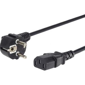 PremiumCord 230 V 2 m síťový kabel, zkosený uzemňovací kontakt na zástrčce C13, 3pólové napájení IEC C13-PC, černý PremiumCord 230 V 2 m síťový kabel, zkosený uzemňovací kontakt na zástrčce C13, 3pólové napájení IEC C13-PC, černý