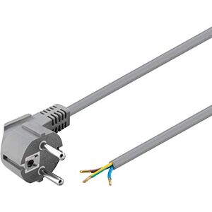 Goobay 93975 závitový napájecí kabel / otevřené konce kabelů a lisované dutinky kabelů / 90 stupňů ochranný kontakt zástrčka / univerzální síťový kabel / šedá / 1,5 m Goobay 93975 závitový napájecí kabel / otevřené konce kabelů a lisované dutinky kabelů / 90 stupňů ochranný kontakt zástrčka / univerzální síťový kabel / šedá / 1,5 m