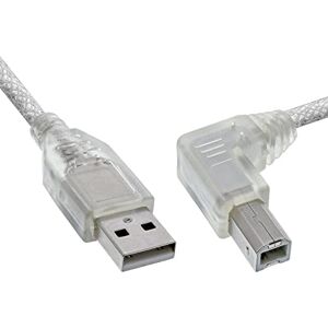 InLine 34520R USB 2. 0 kabel, A na B, pravoúhlý, transparentní, 2 m InLine 34520R USB 2. 0 kabel, A na B, pravoúhlý, transparentní, 2 m