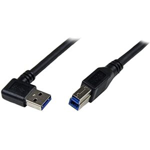 StarTech.com 1m USB 3.0 SuperSpeed kabel A našroubovaný na B vpravo černý USB 3.0 připojovací kabel konektor/konektor StarTech.com 1m USB 3.0 SuperSpeed kabel A našroubovaný na B vpravo černý USB 3.0 připojovací kabel konektor/konektor