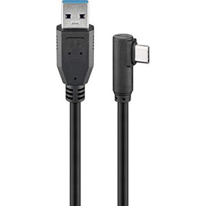 Goobay 66502 USB 3.0 na USB C kabel 1,5 m / 15W kabel k mobilnímu telefonu / 90 stupňů USB C úhlový konektor / nabíjecí kabel 5 Gbit/s SuperSpeed / USB typ C mobil Samsung Sony / černý / 1,5 metru Goobay 66502 USB 3.0 na USB C kabel 1,5 m / 15W kabel k mobilnímu telefonu / 90 stupňů USB C úhlový konektor / nabíjecí kabel 5 Gbit/s SuperSpeed / USB typ C mobil Samsung Sony / černý / 1,5 metru