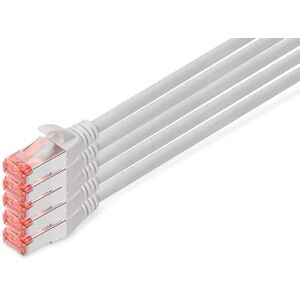 Digitus CAT 6 S/FTP propojovací kabel 5 kusů do RJ-45 M 20 m SFTP 6 stíněný bez halogenů tvarovaný bez háčků šedý balení s 5 Digitus CAT 6 S/FTP propojovací kabel 5 kusů do RJ-45 M 20 m SFTP 6 stíněný bez halogenů tvarovaný bez háčků šedý balení s 5