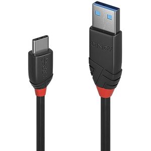 LINDY 36916 1m USB 3.1 typ C na A kabel 3A, Black Line, černý LINDY 36916 1m USB 3.1 typ C na A kabel 3A, Black Line, černý