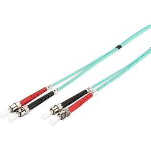 Digitus DK-2511-10/3 – kabel z optických vláken OM3 – 10 m – ST na ST – Duplex LWL kabel – 1/10/40/100 Gbit/s – MM Multimode optický kabel LAN – typ vlákna: 50/125 µ – tyrkysová (Aqua) Digitus DK-2511-10/3 – kabel z optických vláken OM3 – 10 m – ST na ST – Duplex LWL kabel – 1/10/40/100 Gbit/s – MM Multimode optický kabel LAN – typ vlákna: 50/125 µ – tyrkysová (Aqua)