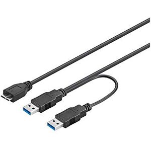 Goobay USB 3. 0 Y kabel 0,3 m, Dual Power SuperSpeed kabel, 2x USB-A na Micro-B, pro externí 2,5palcové pevné disky, 5 Gbit/s 95746 Goobay USB 3. 0 Y kabel 0,3 m, Dual Power SuperSpeed kabel, 2x USB-A na Micro-B, pro externí 2,5palcové pevné disky, 5 Gbit/s 95746