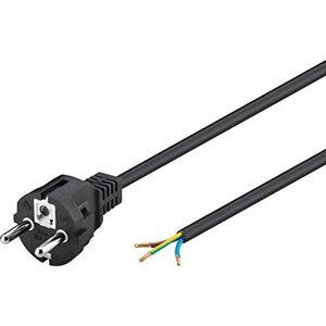 Goobay 51327 Napájecí kabel s otevřenými konci kabelu a lisovanými dutinkami / rovná zástrčka s ochranným kontaktem / univerzální síťový kabel / černý / 1,5 m Goobay 51327 Napájecí kabel s otevřenými konci kabelu a lisovanými dutinkami / rovná zástrčka s ochranným kontaktem / univerzální síťový kabel / černý / 1,5 m