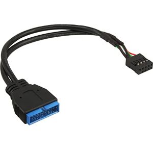 InLine 33449M USB 2. 0 na 3. 0 kabel adaptéru interní, USB 2. 0 Mainboard na USB 3. 0 interní, 0,3 m InLine 33449M USB 2. 0 na 3. 0 kabel adaptéru interní, USB 2. 0 Mainboard na USB 3. 0 interní, 0,3 m