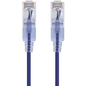Monoprice 116318 SlimRun Cat6A ethernetový propojovací kabel Snagless RJ45 UTP čistý měděný drát, 10 G, 30 AWG, 0,3 m, fialová, balení 10 ks Monoprice 116318 SlimRun Cat6A ethernetový propojovací kabel Snagless RJ45 UTP čistý měděný drát, 10 G, 30 AWG, 0,3 m, fialová, balení 10 ks