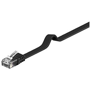 Goobay 95386 CAT 6 plochý patkový kabel, U/UTP, černý – měděný materiál Goobay 95386 CAT 6 plochý patkový kabel, U/UTP, černý – měděný materiál