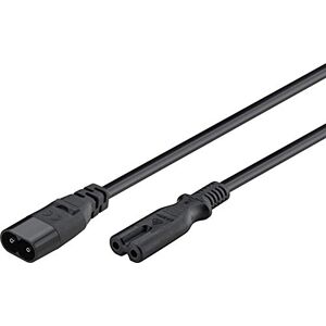 Goobay 97201 Prodlužovací kabel C7/C8, 2 m, černý, konektor přístroje C8 > zdířka na nářadí C7 Goobay 97201 Prodlužovací kabel C7/C8, 2 m, černý, konektor přístroje C8 > zdířka na nářadí C7