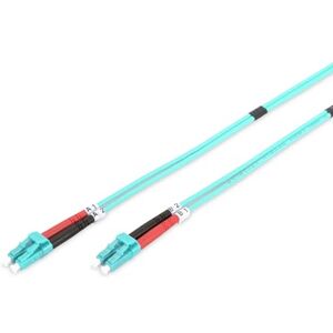Digitus DK-2533-10/3 – kabel z optických vláken OM3 – 10 m – LC na LC – Duplex LWL kabel – 1/10/40/100 Gbit/s – MM Multimode optický kabel LAN – typ vlákna: 50/125 µ – tyrkysová (Aqua) Digitus DK-2533-10/3 – kabel z optických vláken OM3 – 10 m – LC na LC – Duplex LWL kabel – 1/10/40/100 Gbit/s – MM Multimode optický kabel LAN – typ vlákna: 50/125 µ – tyrkysová (Aqua)
