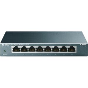 TP-Link (10/100/1000 M RJ45 porty, 5 portů, pasivní chladicí koncept bez větráků., černá TP-Link (10/100/1000 M RJ45 porty, 5 portů, pasivní chladicí koncept bez větráků., černá