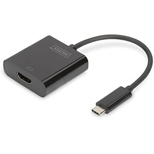 Digitus Grafický adaptér USB typu C, USB typ C na HDMI typ A, 4K Ultra HD 30 Hz, plast, černý Digitus Grafický adaptér USB typu C, USB typ C na HDMI typ A, 4K Ultra HD 30 Hz, plast, černý