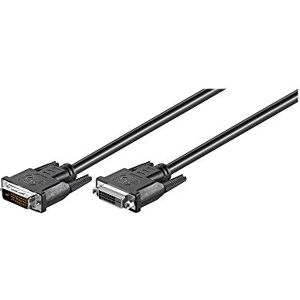 Goobay 50855 DVI D prodlužovací kabel / Full HD 2560 x 1600p kabel monitoru / DVI D Dual Link 24+1 Pin konektor na zdířku / kabel obrazovky prodloužení / černý / 2 m Goobay 50855 DVI D prodlužovací kabel / Full HD 2560 x 1600p kabel monitoru / DVI D Dual Link 24+1 Pin konektor na zdířku / kabel obrazovky prodloužení / černý / 2 m