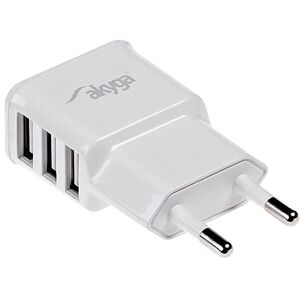 AKYGA AK-CH-05 Steckdosen Ladegerät mit 3X USB anschluss 5V/3.1A/15W weiß AKYGA AK-CH-05 Steckdosen Ladegerät mit 3X USB anschluss 5V/3.1A/15W weiß