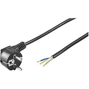 Goobay 50083 závitový napájecí kabel / otevřené konce kabelů & lisované dutinky kabelů / 90 stupňů ochranný kontakt zástrčka / univerzální síťový kabel / černá / 2 m Goobay 50083 závitový napájecí kabel / otevřené konce kabelů & lisované dutinky kabelů / 90 stupňů ochranný kontakt zástrčka / univerzální síťový kabel / černá / 2 m