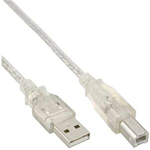 InLine 34557T USB 2.0 kabel, A na B, transparentní, 7 m, 1 kus InLine 34557T USB 2.0 kabel, A na B, transparentní, 7 m, 1 kus