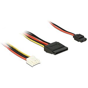 DeLock Kabel Power Floppy 4 Pin Proudová zásuvka > SATA 15 Pin zdířka (5 V + 12 V) + Slim SATA 6 Pin zdířka (5 V) 24 cm DeLock Kabel Power Floppy 4 Pin Proudová zásuvka > SATA 15 Pin zdířka (5 V + 12 V) + Slim SATA 6 Pin zdířka (5 V) 24 cm