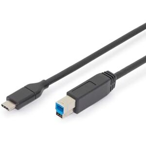 Digitus Kabel USB 3.2 Gen2 – 1,0 m – USB-C na typ B – 10 Gbps – pro tiskárny, skener, kryty pevných disků, rozbočovače – černý Digitus Kabel USB 3.2 Gen2 – 1,0 m – USB-C na typ B – 10 Gbps – pro tiskárny, skener, kryty pevných disků, rozbočovače – černý
