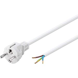 Goobay 51328 Napájecí kabel s otevřenými konci kabelu a lisovanými dutinkami / rovná zástrčka s ochranným kontaktem / univerzální síťový kabel / bílý / 1,5 metru Goobay 51328 Napájecí kabel s otevřenými konci kabelu a lisovanými dutinkami / rovná zástrčka s ochranným kontaktem / univerzální síťový kabel / bílý / 1,5 metru