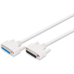 Digitus Paralelní připojovací kabel D-Sub 25 k D-Sub 25 konektor k zdířce 5,0 m prodlužovací kabel béžový Digitus Paralelní připojovací kabel D-Sub 25 k D-Sub 25 konektor k zdířce 5,0 m prodlužovací kabel béžový
