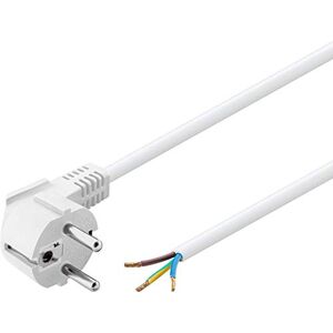 Goobay 93977 závitový napájecí kabel / otevřené konce kabelů a lisované dutinky kabelů / 90 stupňů ochranný kontakt zástrčka / univerzální síťový kabel / bílá / 1,5 m Goobay 93977 závitový napájecí kabel / otevřené konce kabelů a lisované dutinky kabelů / 90 stupňů ochranný kontakt zástrčka / univerzální síťový kabel / bílá / 1,5 m