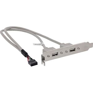 InLine 33391 slot USB 2.0, 2x USB zdířka na 1x 10pólový konektor sloupku, 35 cm InLine 33391 slot USB 2.0, 2x USB zdířka na 1x 10pólový konektor sloupku, 35 cm