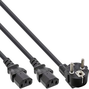 InLine 16657F síťový kabel Y, 1x zástrčka s ochranným kontaktem ke 2x zástrčce pro studená zařízení, 5 m InLine 16657F síťový kabel Y, 1x zástrčka s ochranným kontaktem ke 2x zástrčce pro studená zařízení, 5 m