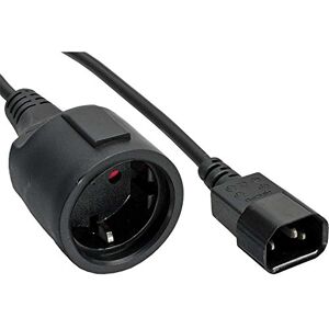 InLine Studené přístroje C14 na ochranný kontakt zdířka síťový adaptér kabel pro USV (1 m) černý InLine Studené přístroje C14 na ochranný kontakt zdířka síťový adaptér kabel pro USV (1 m) černý