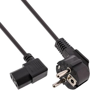 InLine 16752A síťový kabel, ochranný kontakt zahnutý na zástrčku pro studená zařízení C13 pravoúhlý, 3 m, černý InLine 16752A síťový kabel, ochranný kontakt zahnutý na zástrčku pro studená zařízení C13 pravoúhlý, 3 m, černý