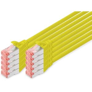 Digitus LAN kabel Cat 6 – 2 m – 10 kusů – nádobí S/FTP – 1 Gbit/s – 250 MHz – PoE++ – AWG 27/7 – LSZH – Síťový kabel RJ45 – patch kabel – kompatibilní s Cat6A a Cat7 – žlutý Digitus LAN kabel Cat 6 – 2 m – 10 kusů – nádobí S/FTP – 1 Gbit/s – 250 MHz – PoE++ – AWG 27/7 – LSZH – Síťový kabel RJ45 – patch kabel – kompatibilní s Cat6A a Cat7 – žlutý