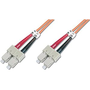 Digitus LWL Patch kabel OM1 5 m SC na SC optický kabel LSZH Duplex Multimode 50/125µ 10 GBit/s oranžová Digitus LWL Patch kabel OM1 5 m SC na SC optický kabel LSZH Duplex Multimode 50/125µ 10 GBit/s oranžová