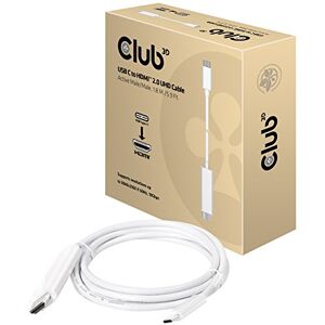 Club 3D CAC-1514 USB C na HDMI 2. 0 UHD kabel, aktivní 1, 8m bílý Club 3D CAC-1514 USB C na HDMI 2. 0 UHD kabel, aktivní 1, 8m bílý