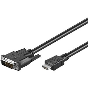 Goobay Mcab HDMI TO DVI-D CABLE BLACK 2.0M, 7300081 Goobay Mcab HDMI TO DVI-D CABLE BLACK 2.0M, 7300081