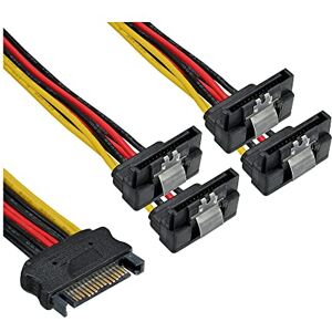 InLine 29683V SATA napájecí kabel Y, SATA zdířka na 4x SATA konektor úhlový, s bezpečnostními jazýčky, 0,15 m InLine 29683V SATA napájecí kabel Y, SATA zdířka na 4x SATA konektor úhlový, s bezpečnostními jazýčky, 0,15 m