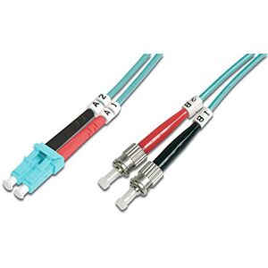 Digitus DK-2531-05/3 – optický kabel OM3 – 5 m – LC na ST – Duplex LWL kabel – 1/10/40/100 Gbit/s – MM Multimode optický kabel LAN – typ vlákna: 50/125 µ – tyrkysová (aqua) Digitus DK-2531-05/3 – optický kabel OM3 – 5 m – LC na ST – Duplex LWL kabel – 1/10/40/100 Gbit/s – MM Multimode optický kabel LAN – typ vlákna: 50/125 µ – tyrkysová (aqua)