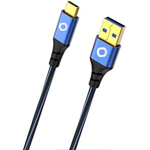 OEHLBACH USB Plus C3 USB kabel pro smartphony typ A 3.0 na typ C 3.1 plášť z PVC OFC, modrá/černá 3 m OEHLBACH USB Plus C3 USB kabel pro smartphony typ A 3.0 na typ C 3.1 plášť z PVC OFC, modrá/černá 3 m
