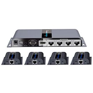 PremiumCord HDMI 1-4 Splitter + 4x prodlužovací kabel přes propojovací kabel CAT6 / 6a / 7, se síťovým zdrojem, kovové pouzdro, rozlišení videa Full HD 1080p 60 Hz, 3D, HDCP, barva černá PremiumCord HDMI 1-4 Splitter + 4x prodlužovací kabel přes propojovací kabel CAT6 / 6a / 7, se síťovým zdrojem, kovové pouzdro, rozlišení videa Full HD 1080p 60 Hz, 3D, HDCP, barva černá